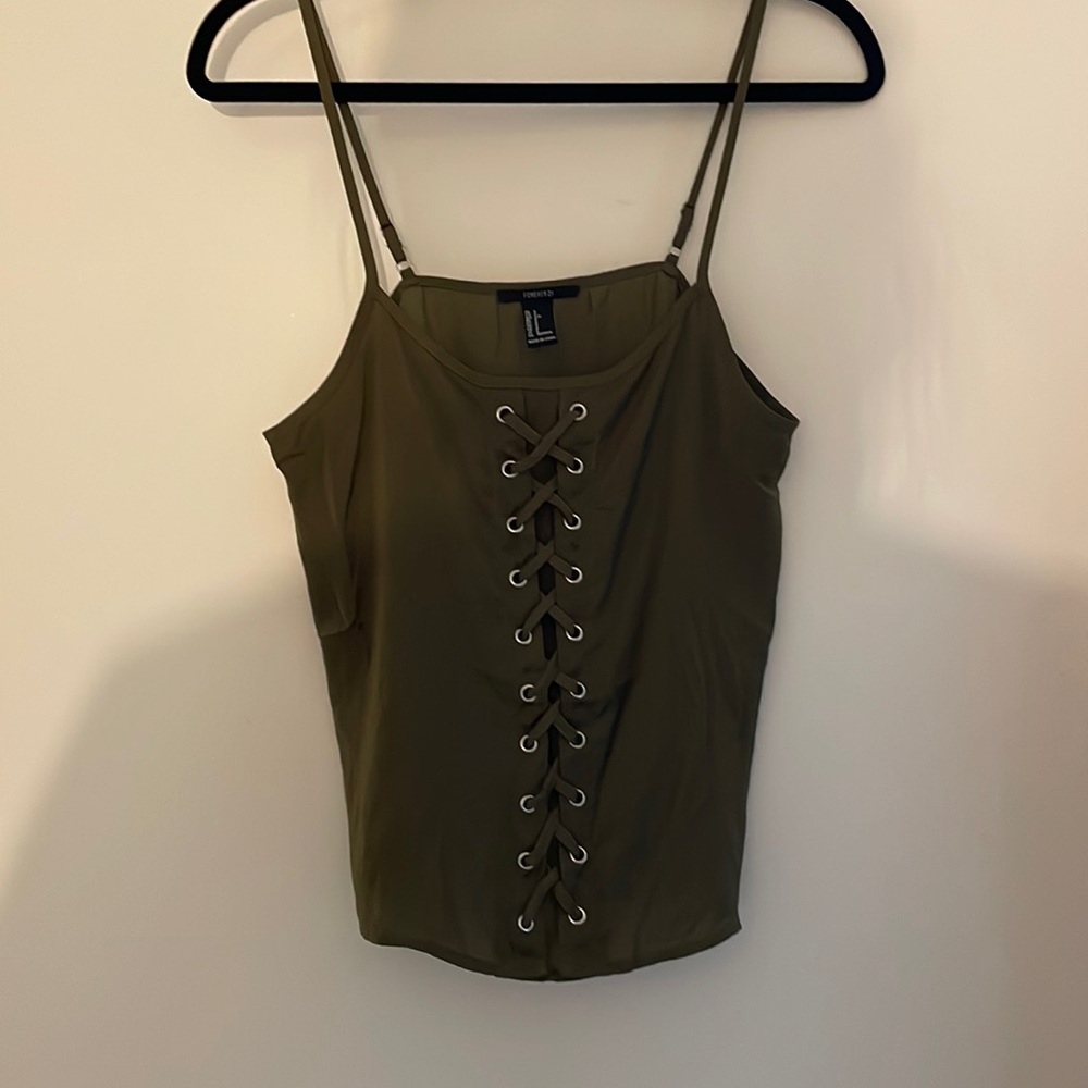 Green tank top